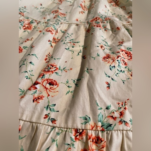 We Wore What Puff Sleeve Smocked Floral Tiered Midi Dress Nordstrom Saks 5th Ave - Picture 6 of 11